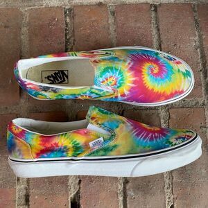 Men's VANS SLIP-ON SHOES TIE DYE Print 11.5